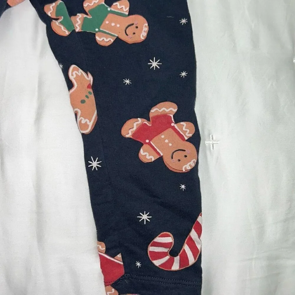 Lindex kids gingerbread candy cane Christmas pajamas outfit sz 2t